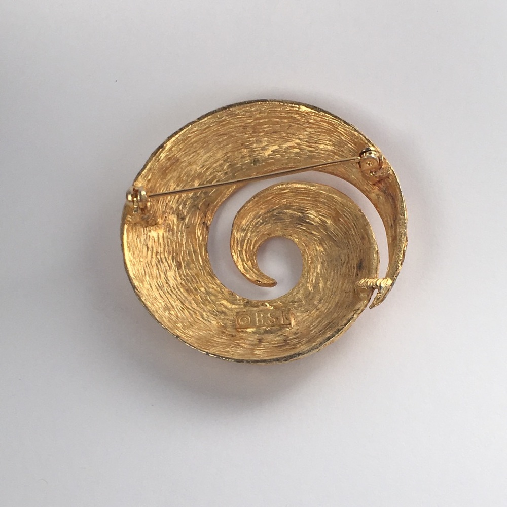 BSK Spiral Brooch Vintage - Picture 4 of 5